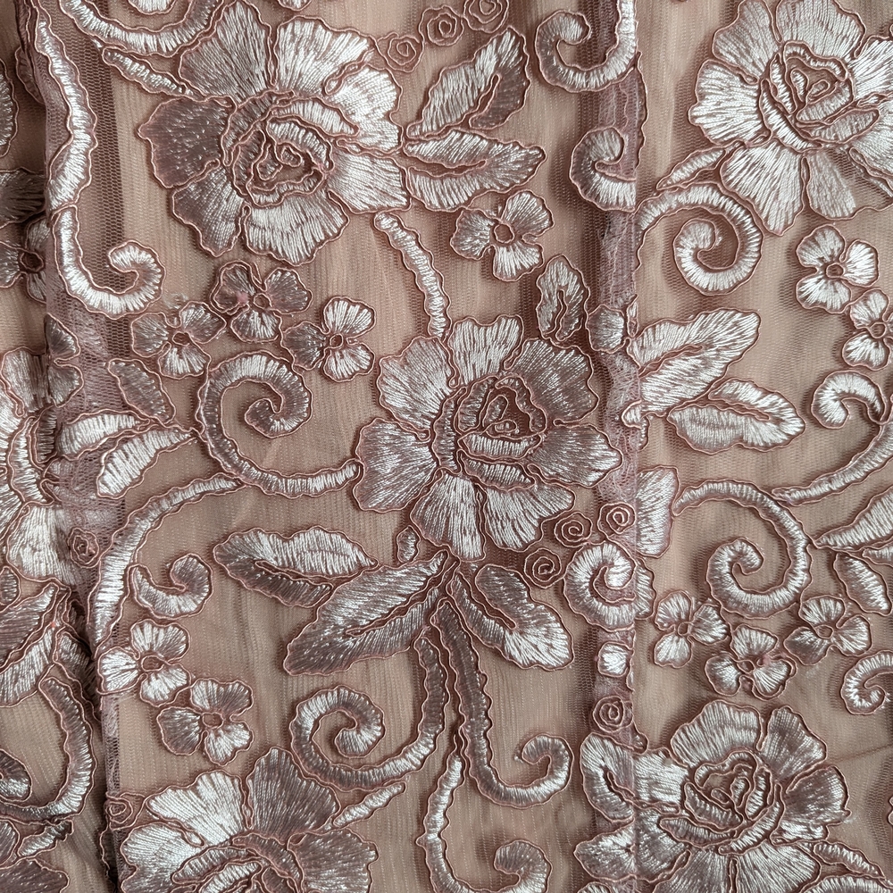 Unbranded Pink Embroidered Lace Cocktail Dress - Picture 4 of 10